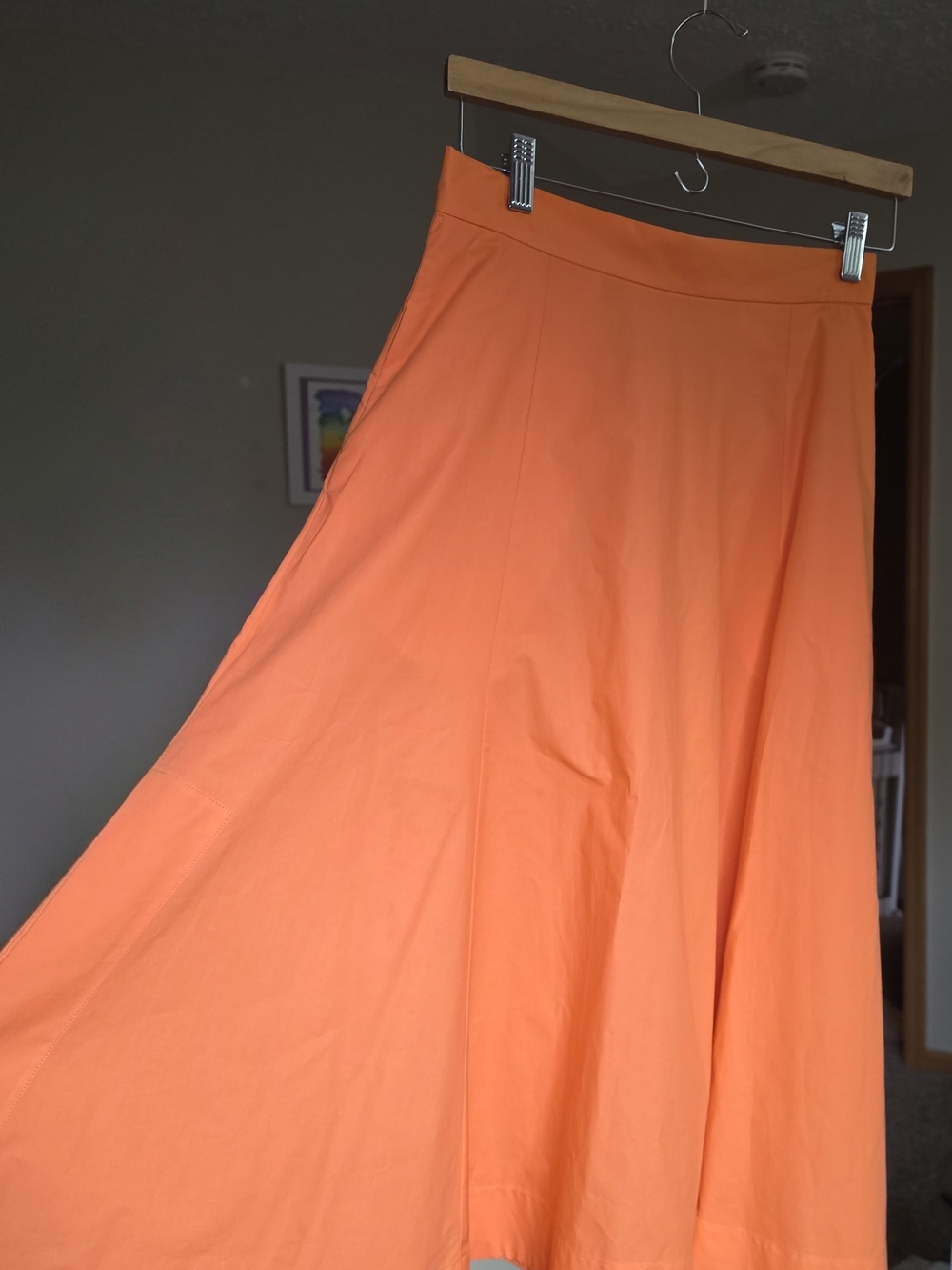 Seventy Venezia Italian Cotton Midi Skirt Size 4 S Fall Statement Artful Luxury
